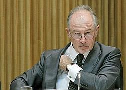 Rodrigo Rato, durante su comparecencia en el Congreso. ::                             EFE