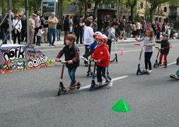 Ocio en el centro y bajo el sol en Irun