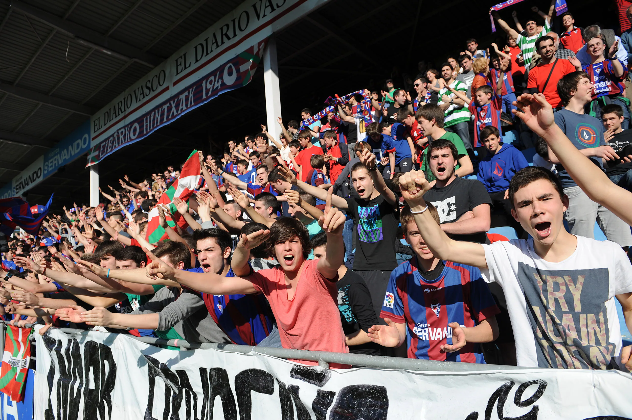 La afición del Eibar ha vivido una temporada memorable. 