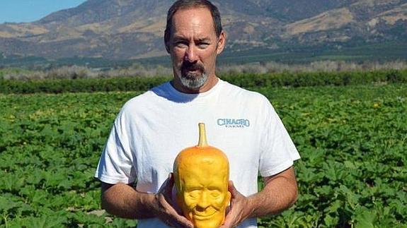 Calabazas con forma de Frankenstein para Halloween