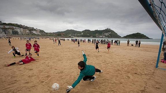 Playeros en Donostia. 