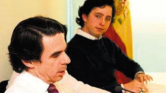 El 'Pequeño Nicolas' con Aznar. 