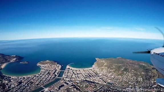 Vuelo de Donostia a Hondarribia 