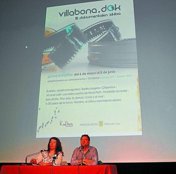 Urbizu y Cubero en la presentación del programa. 