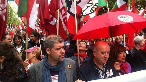 UGT y CC.OO. marchan a mediodía desde el Sagrado Corazón de Bilbao.