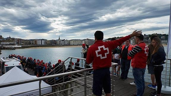 Un momento de las pruebas realizadas en Donostia.