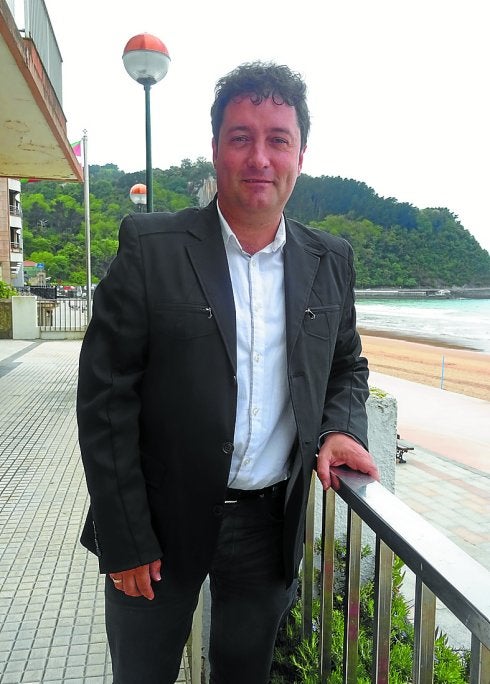 Xabier Txurruka, feliz en la mañana de ayer.
