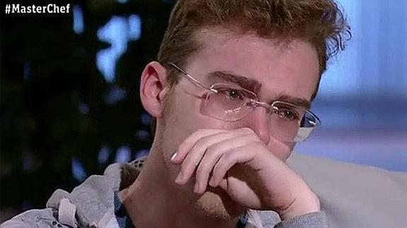 Alberto, tras su expulsión de Masterchef por el 'león come gambas'. 
