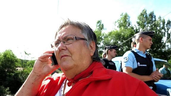 Grazi Etchebehere, al ser detenida como sospechosa de haber alojado en su casa de Ossès a los presuntos etarras