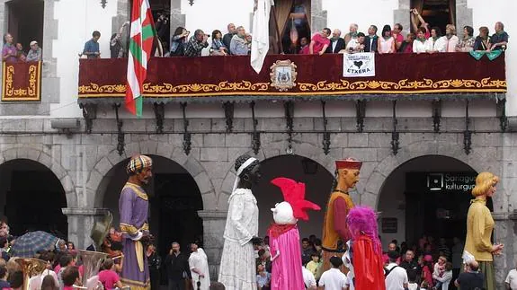 Chupinazo de las fiestas de San Ignacio en Azpeitia. 