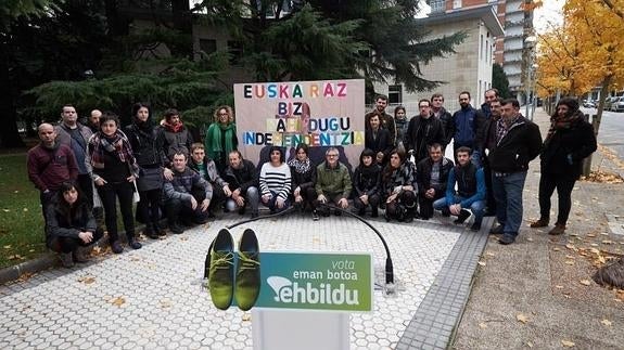 Acto de EH Bildu en Donostia. 