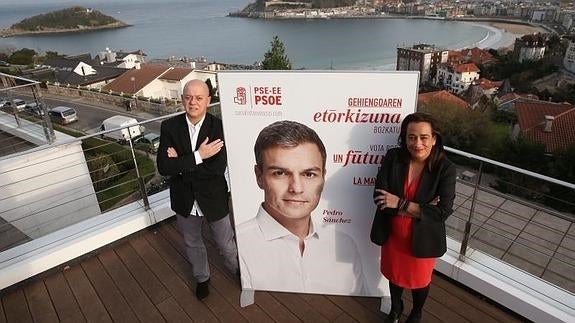 Odon Elorza y Rafaela Romero, este miércoles en San Sebastián