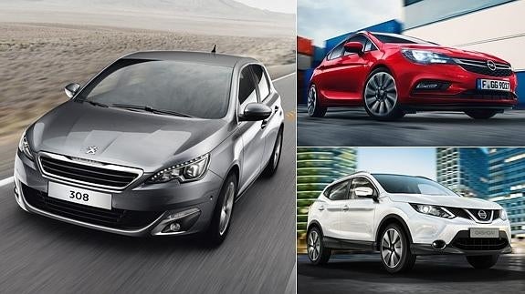 Peugeot 308, Opel Astra, Nissan Qashqai, los tres modelos más vendidos en Euskadi.