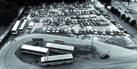 Imagen de la plaza Pío XII tomada el año 1987.