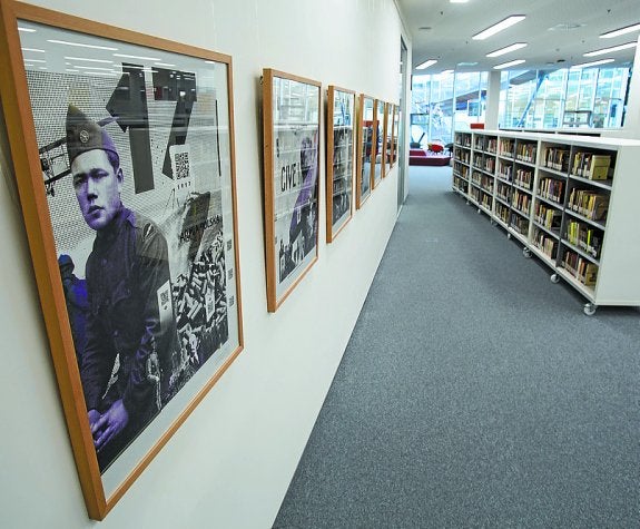 Paneles. Exposición '14-18' instalada en el CBA. 