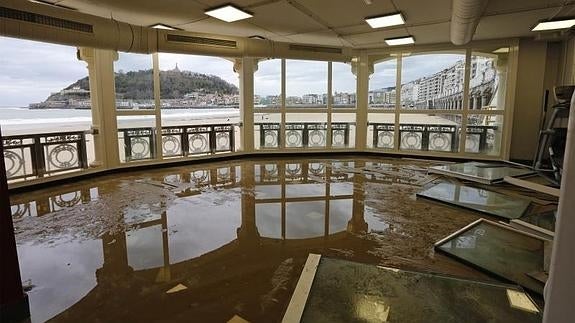 Los efectos del temporal en Donostia