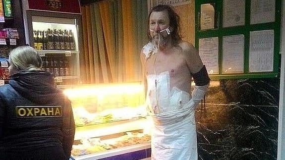 El paciente ruso detenido después de su fuga del hospital