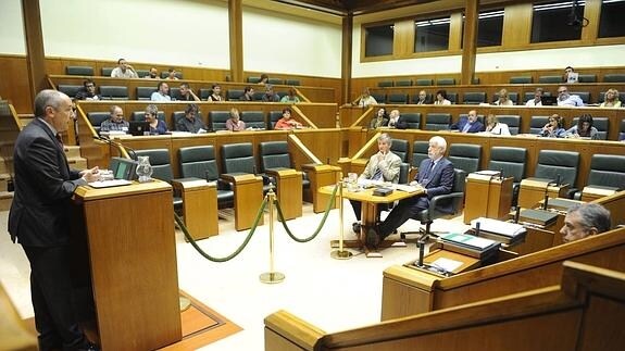 Imagen del pleno del Parlamento Vasco. 