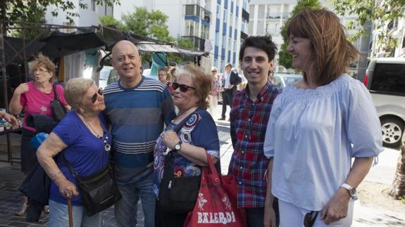 Mendia y Odón Elorza en Lasarte-Oria