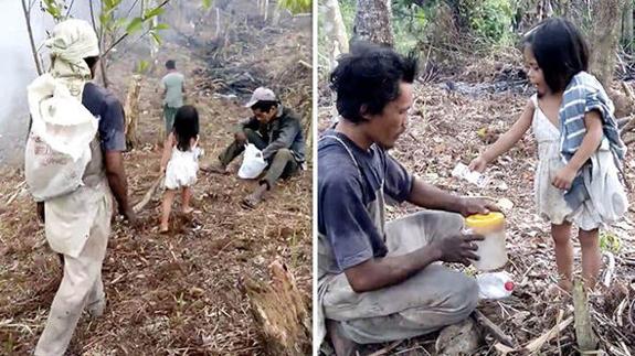 El conmovedor vídeo de una niña filipina de 5 años que lleva a su padre ciego a trabajar