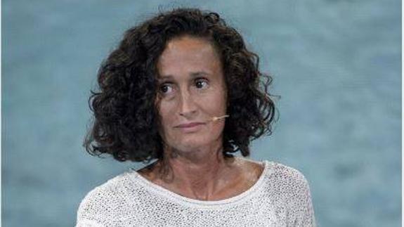 Dulce, el día de su llegada de la isla al plató de 'Supervivientes