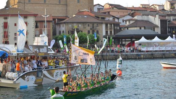 Hondarribia celebra su triunfo en Orio.