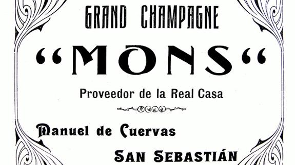 Eitqueta del champán Mons