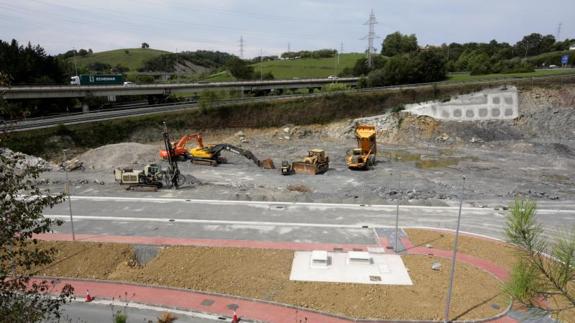 Paralizan las obras de construcción de Mercadona en Belartza