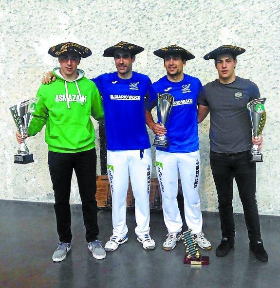 Pagazpeko pilotariak bikain aritu dira asteburuko txapelketetan.