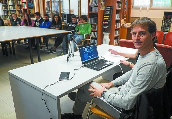 Eduardo Jáuregui, momentos antes de arrancar la charla digital.