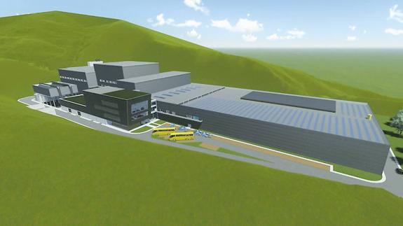 magen virtual del complejo medioambiental que se proyecta construir en Zubieta.