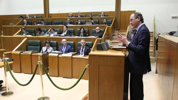 Alfonso Alonso, durante su intervención.