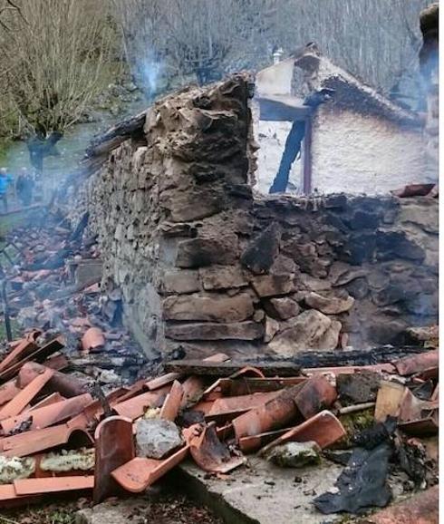 Estado en el que quedó la chabola de Oidui