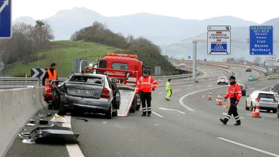 Accidente en la A-8. 