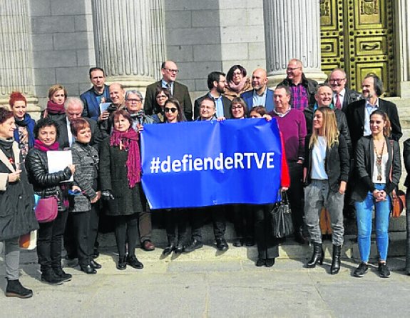 Protesta ante el Congreso. 