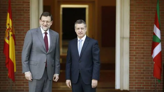 Rajoy y Urkullu se reunieron el 30 de enero de 2013 en La Moncloa.
