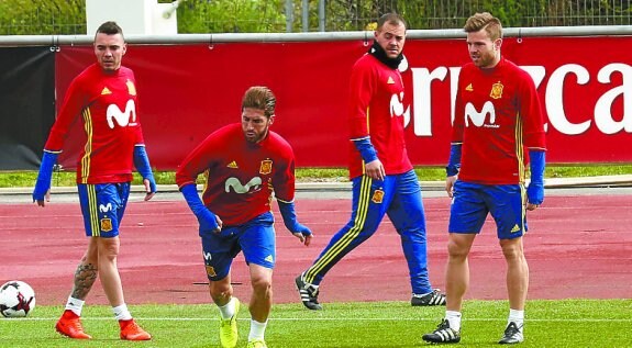 Illarramendi, durante un entrenamiento con la selección. 