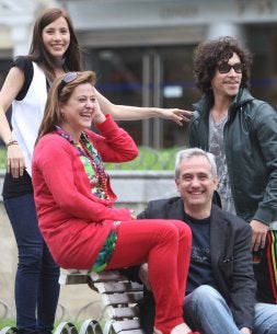 Aizpea, con parte de su plantel.