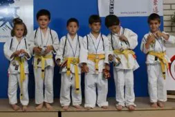 Los más pequeños pudieron demostrar su técnica de judo. /J.C. USURBIL
