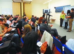 Emprendedores. La jornada tuvo un reconocimiento para los nuevos emprendedores. ::                             FÉLIX MORQUECHO