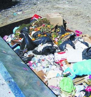 Imagen de uno de los contenedores en Santa Bárbara.