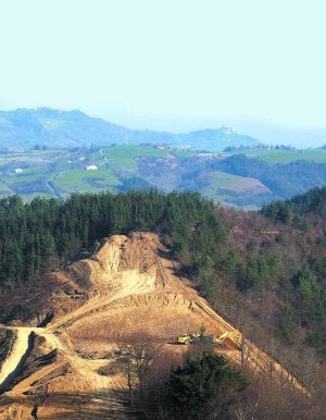 Vista aérea de la zona donde se ubicará la incineradora. /CAPDEQUI EASOFLYERS  ::                                                        MICHELENA