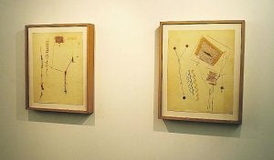 Algunas de las obras de la exposición de Mendiburu. ::                             PORTU