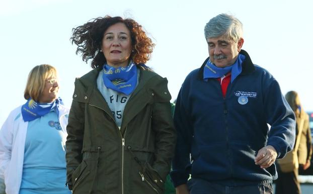 La alcaldesa de Ponferrada y el rector de la ULE, durante el recorrido.