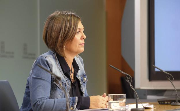 Milagros Marcos, durante la rueda de prensa posterior al Consejo de Gobierno.