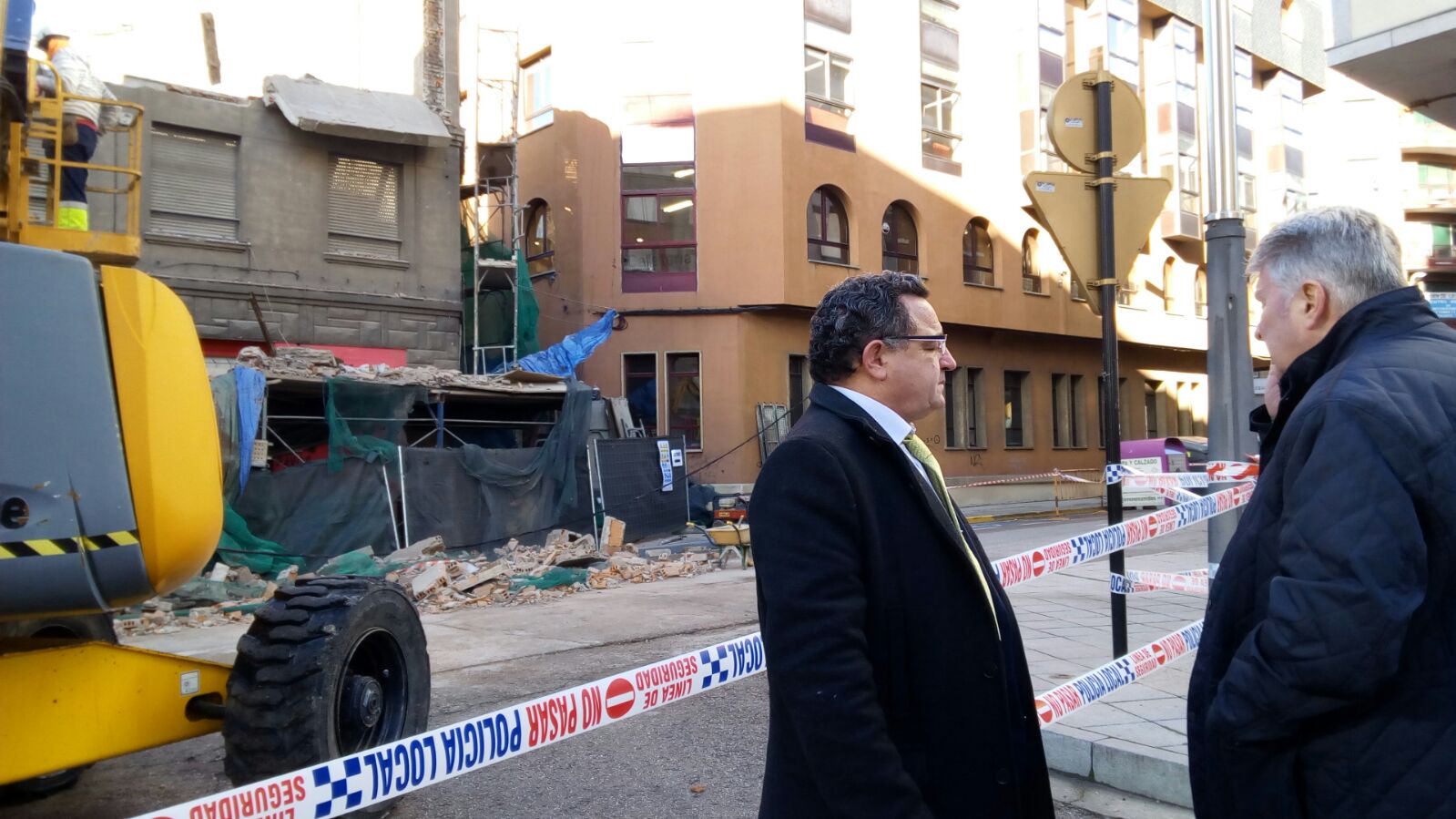 Desplome de un andamio en Ponferrada
