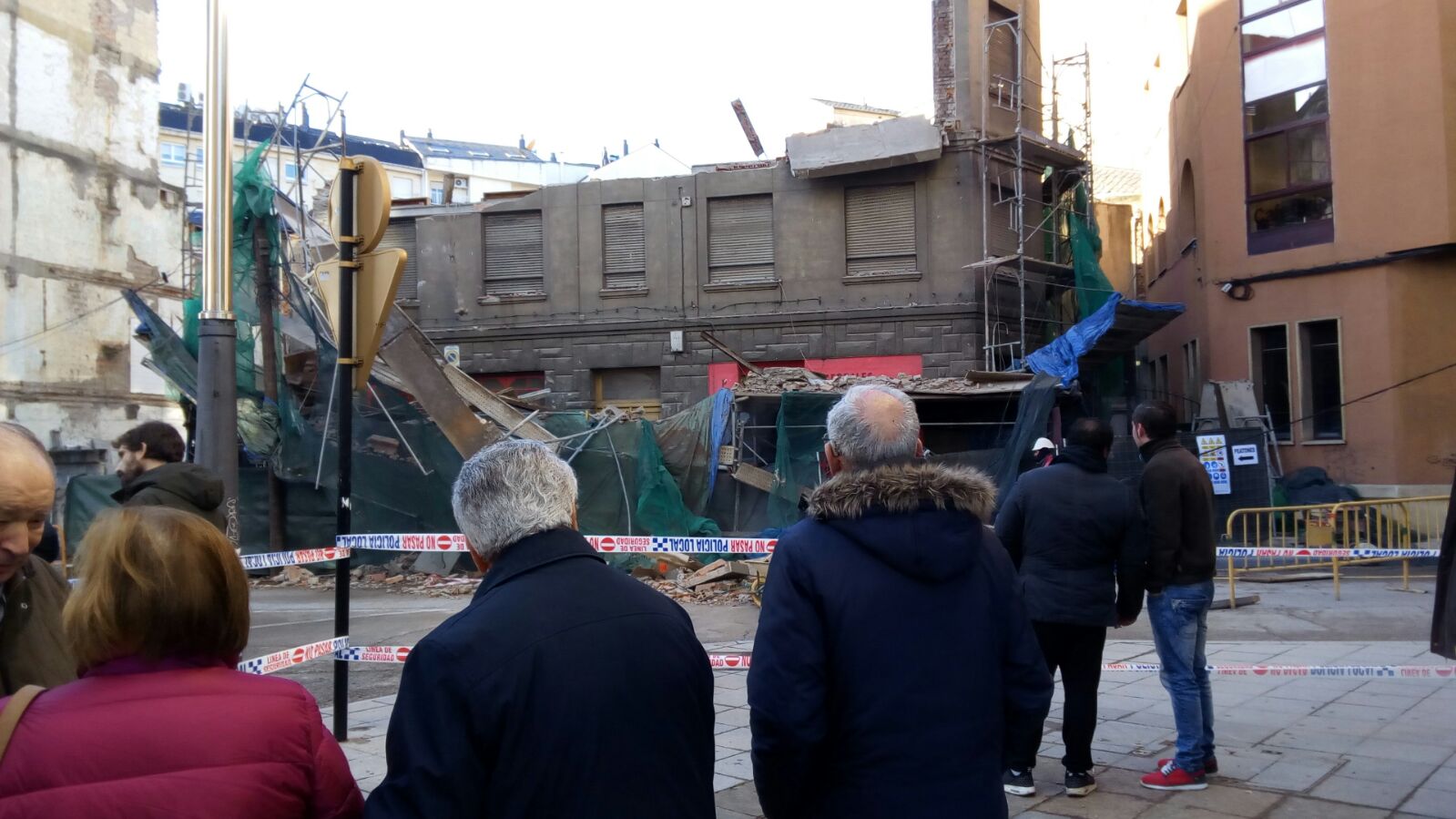 Desplome de un andamio en Ponferrada