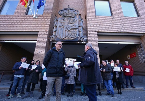 Fotos: Concentración de los funcionarios de Justicia en Ponferrada