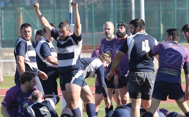 Imagen de un partido de Bierzo Rugby.