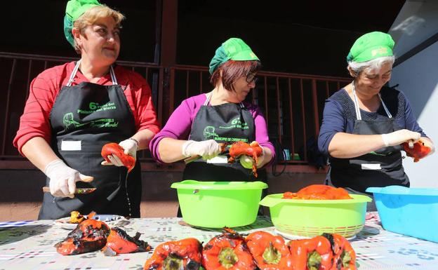 Peladoras de pimientos del Bierzo.